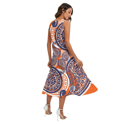 Bright Orange Women's Dress W/ Pockets