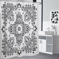 Shower Curtain - White Bandana 2 - 4 Sizes