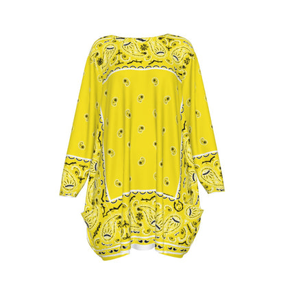 Crew Neck Dress Loose Fit - Yellow