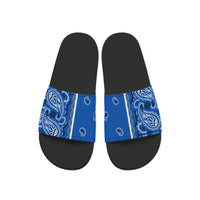 Women's Classic Blue Bandana Slides