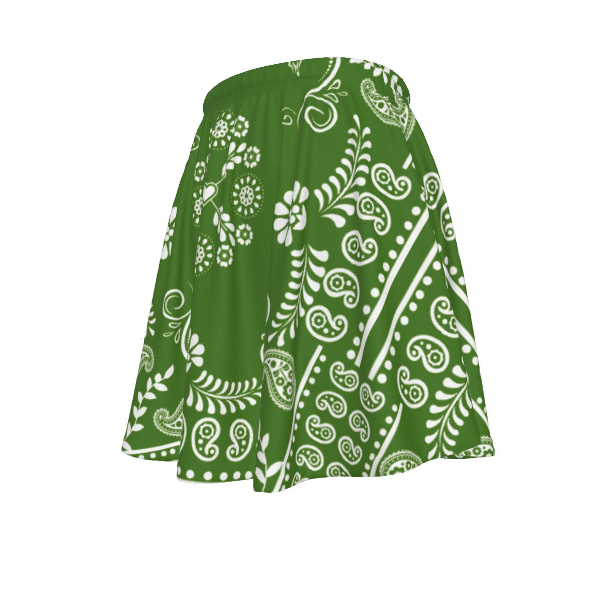 Green and White SweetHeart Skirt