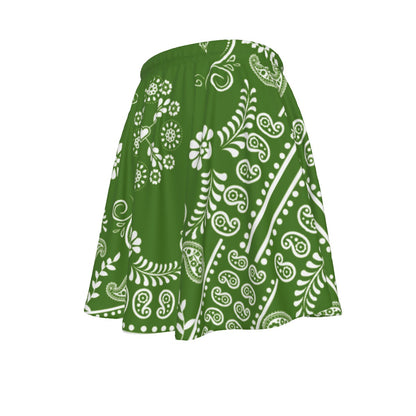 Green and White SweetHeart Skirt
