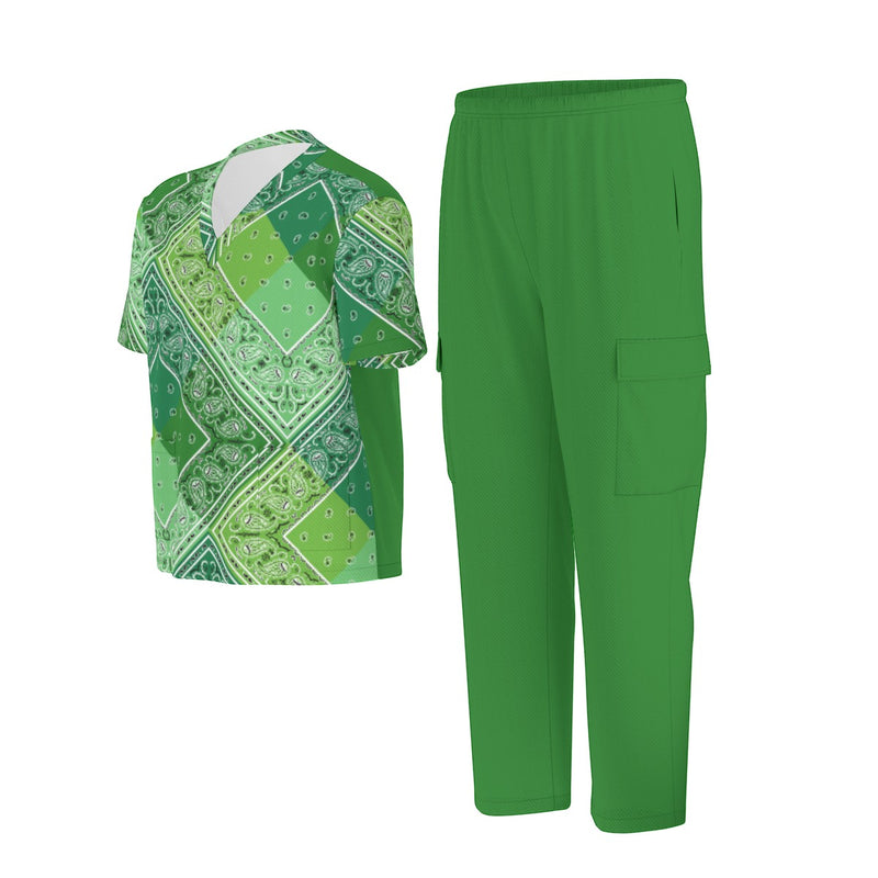 Scrubs - Shades of Green Bandana Scrubs w Bottoms