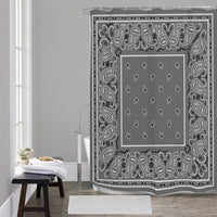 Shower Curtain - Gray OG Bandana - 4 Sizes