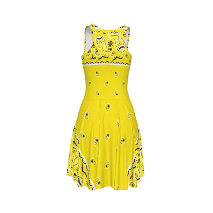 Sleeveless Bandana Dress - Yellow