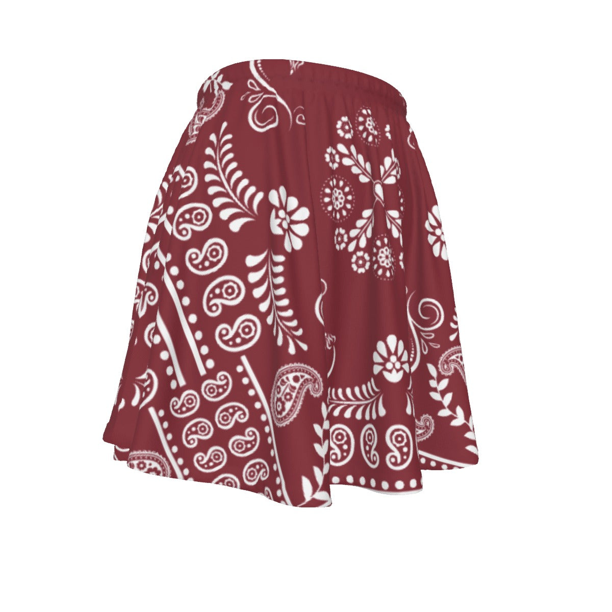 Maroon Sweetheart Skirt Side view