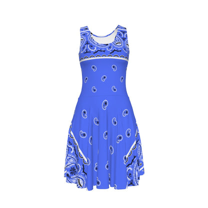 Sleeveless Bandana Dress - Royal