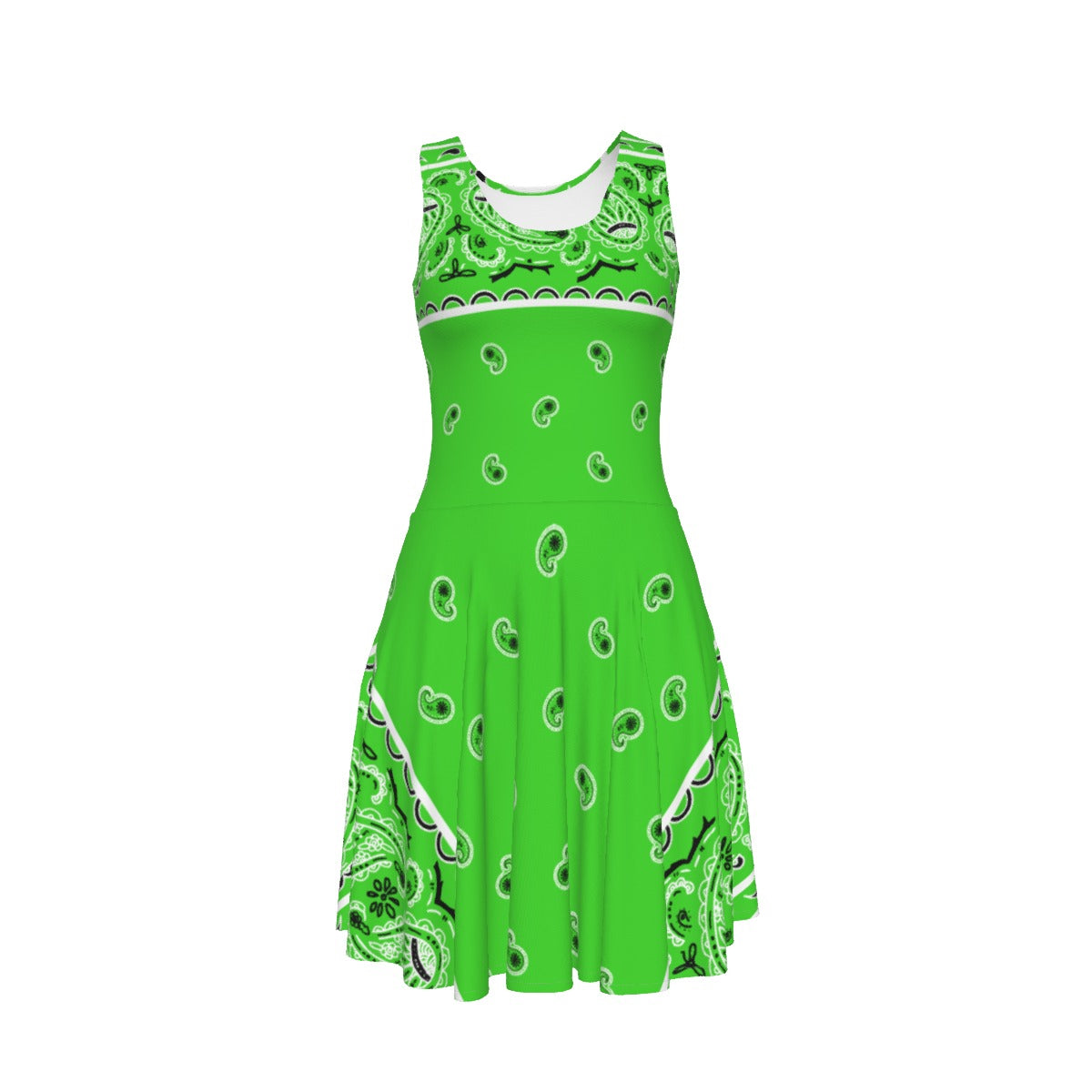 Sleeveless Bandana Dress - Bright Green