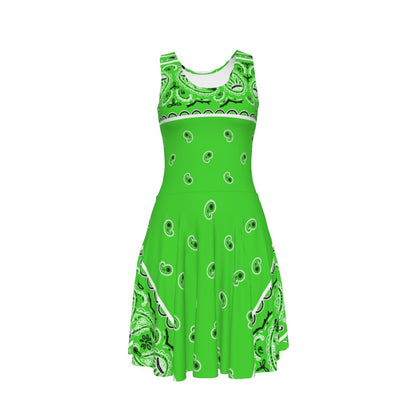 Sleeveless Bandana Dress - Bright Green