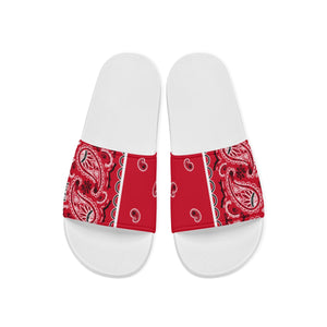 Women's Classic Red Bandana Slides