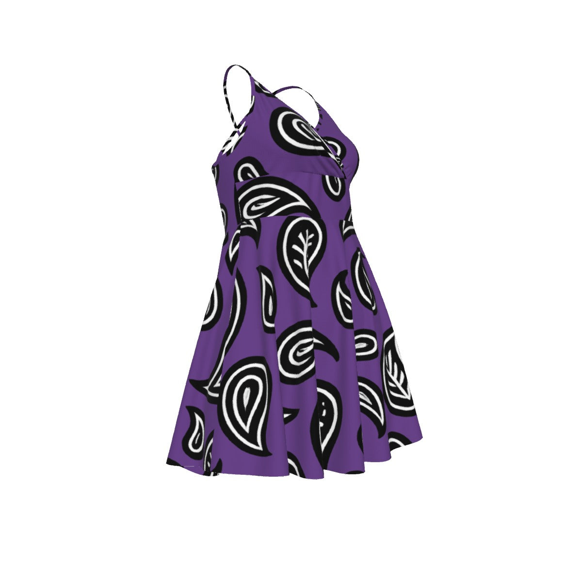 Women‘s Purple Cross Cami Dress