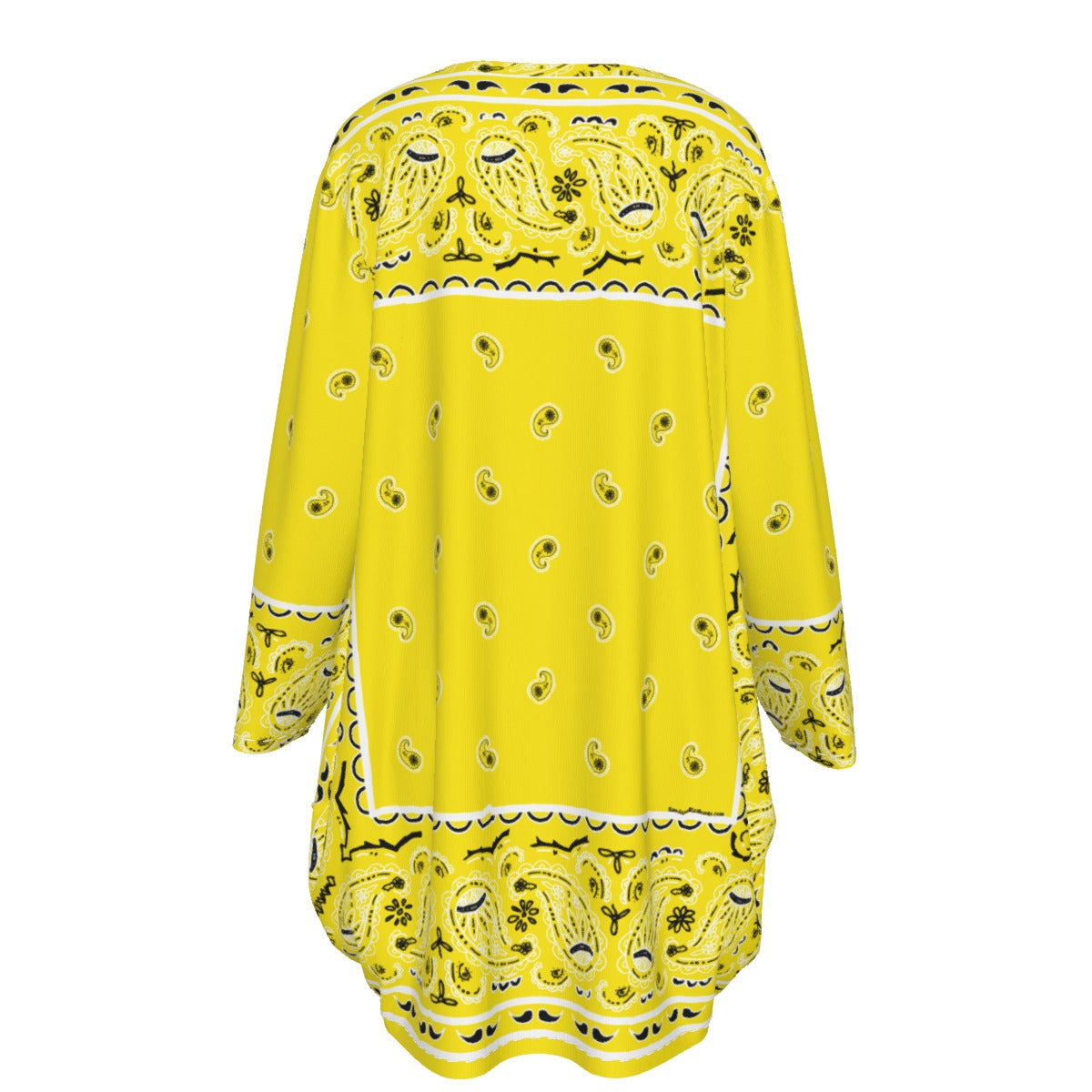 Crew Neck Dress Loose Fit - Yellow