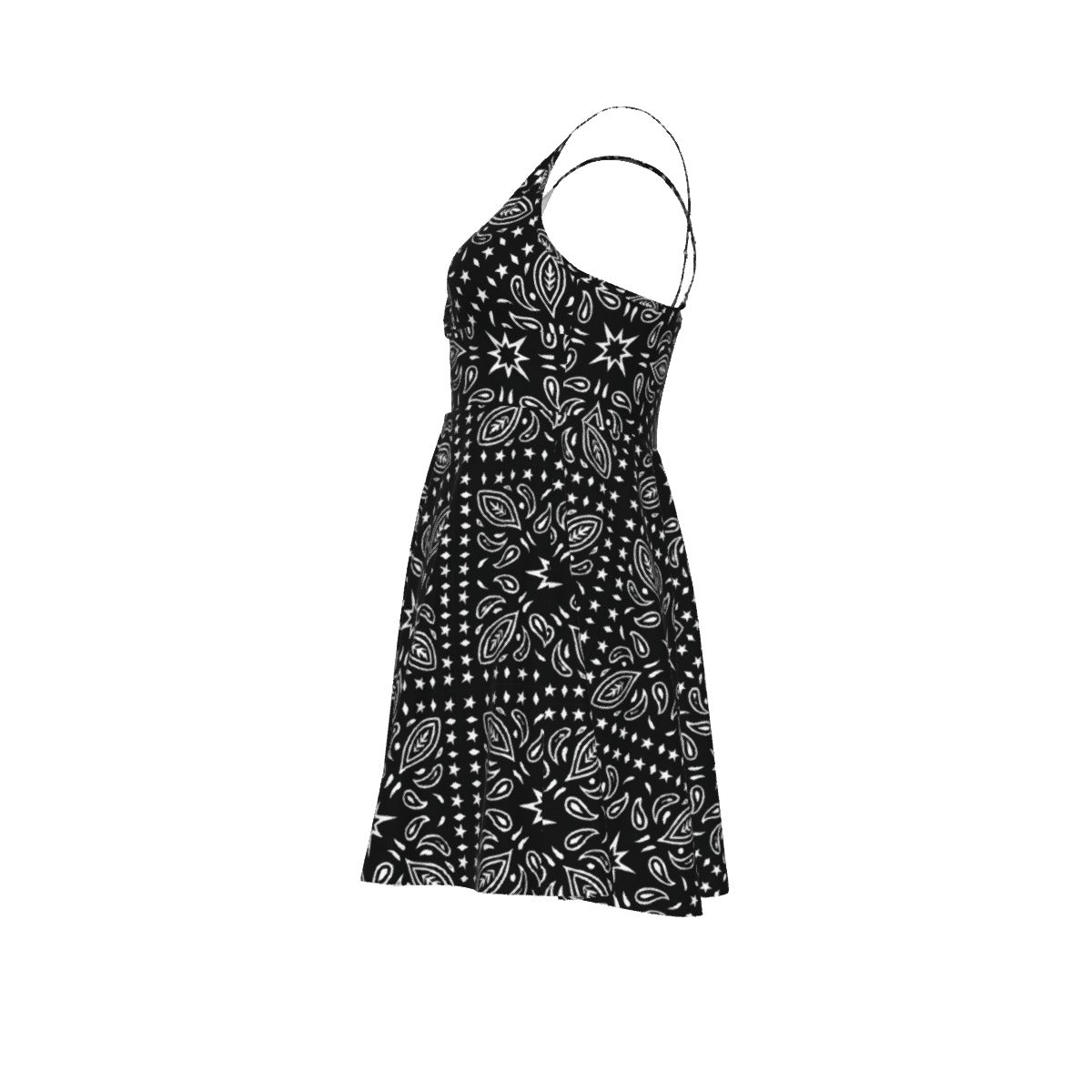 Women‘s Black and White Cami Bandana Dress