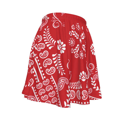 Front Side View of Red Sweetheart Skirt