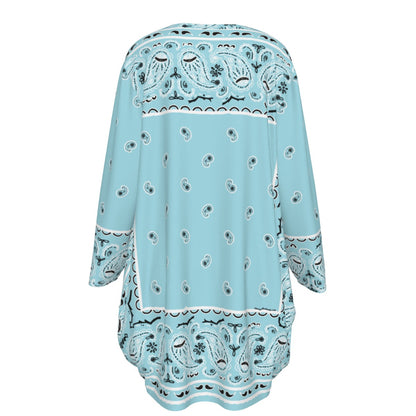 Crew Neck Dress Loose Fit - Baby Blue
