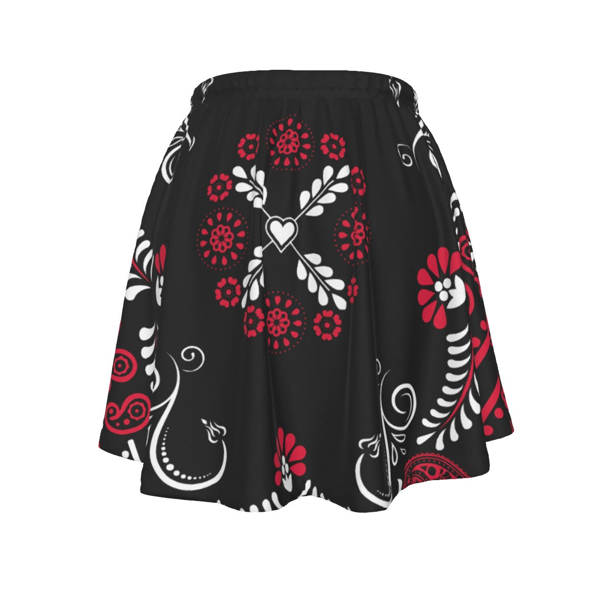 Black, Red and White Sweetheart Skirt