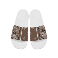 Women's Coffee Brown Bandana Slides