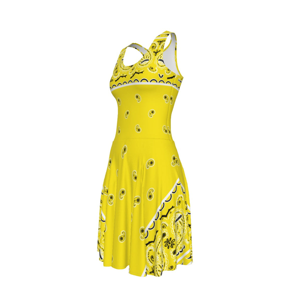 Sleeveless Bandana Dress - Yellow