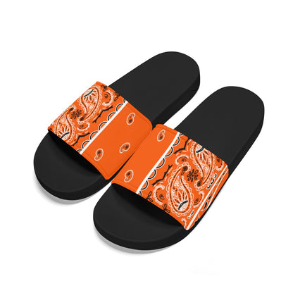Bright Orange OG Bandana Slides