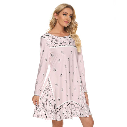 Crew Neck Dress - Pink