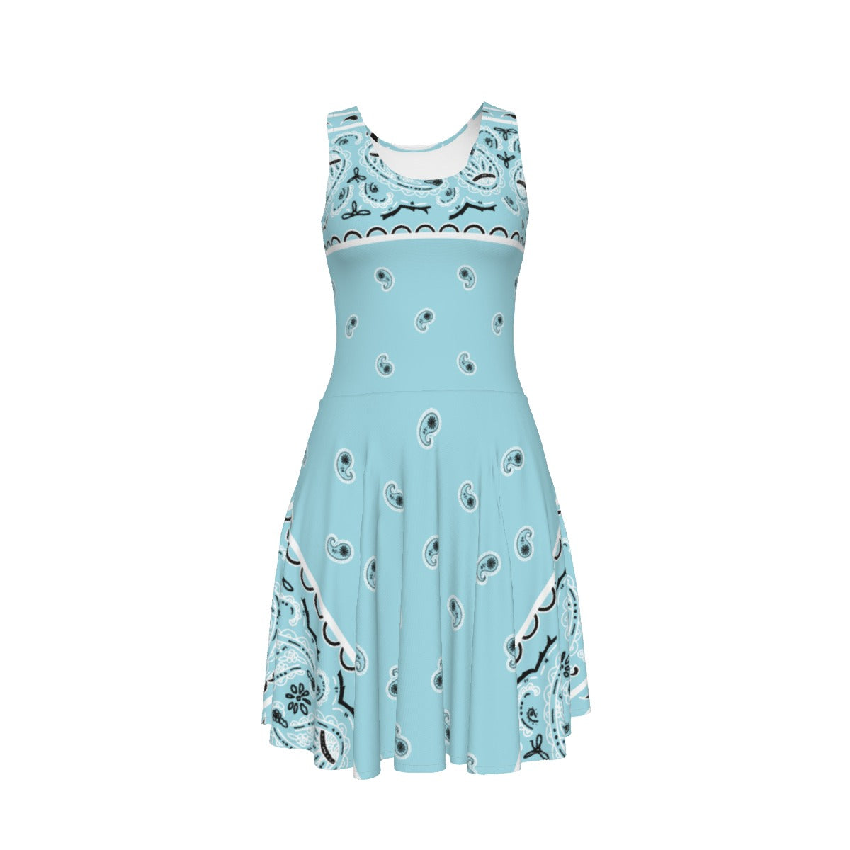 Sleeveless Bandana Dress - Baby Blue