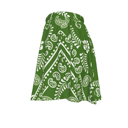 Green and White SweetHeart Skirt