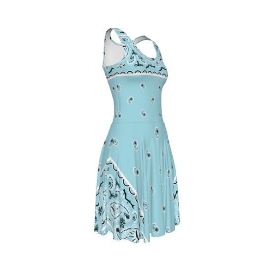Sleeveless Bandana Dress - Baby Blue