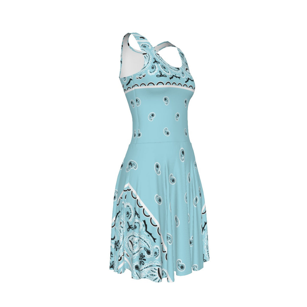 Sleeveless Bandana Dress - Baby Blue