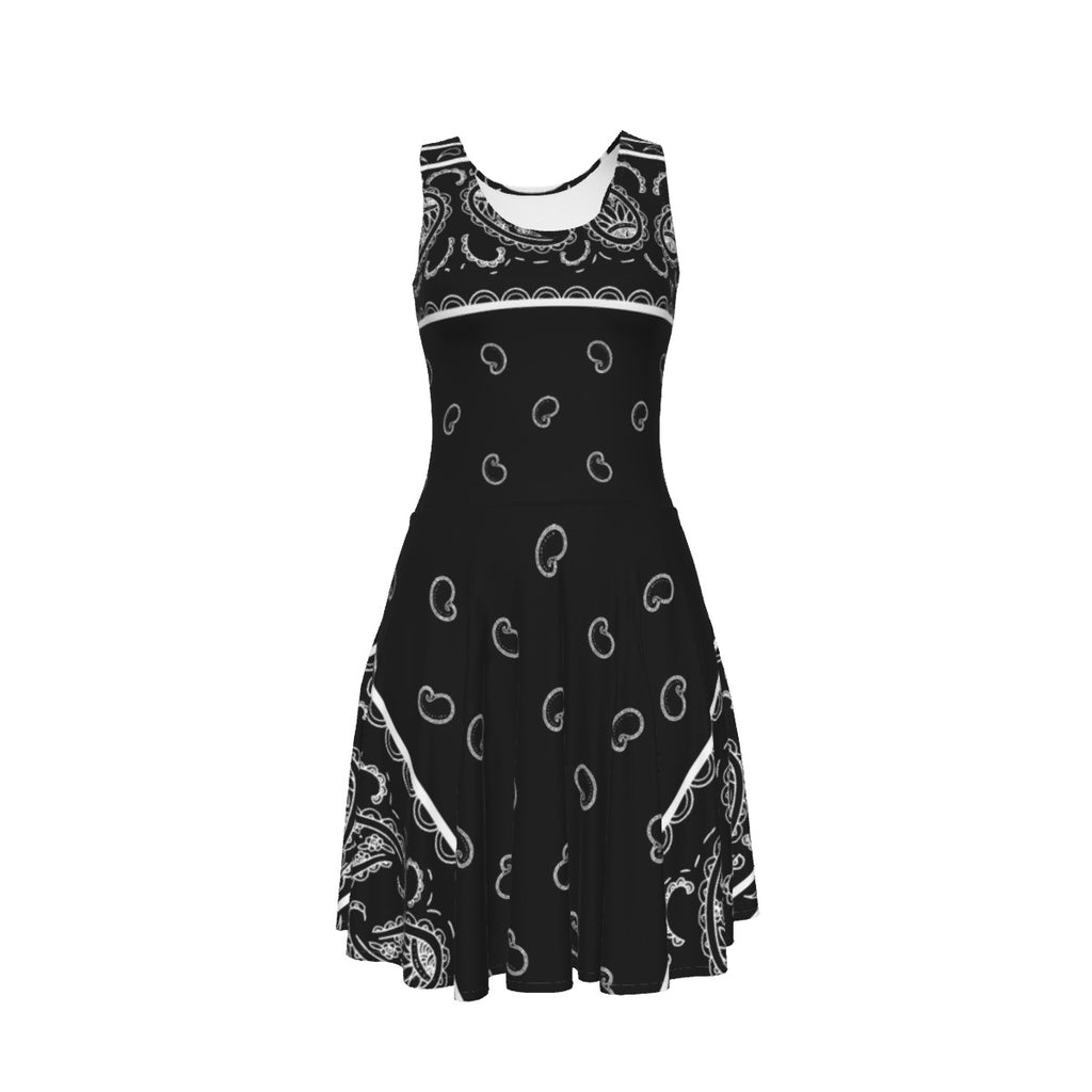 Sleeveless Bandana Dress - Black