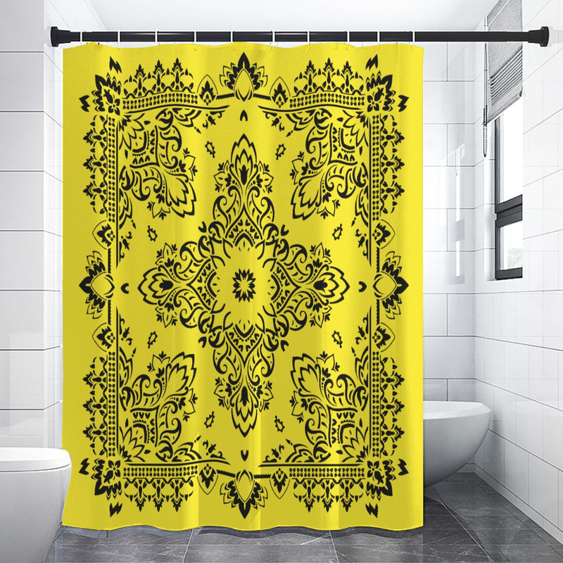 Shower Curtain - Yellow Bandana 2