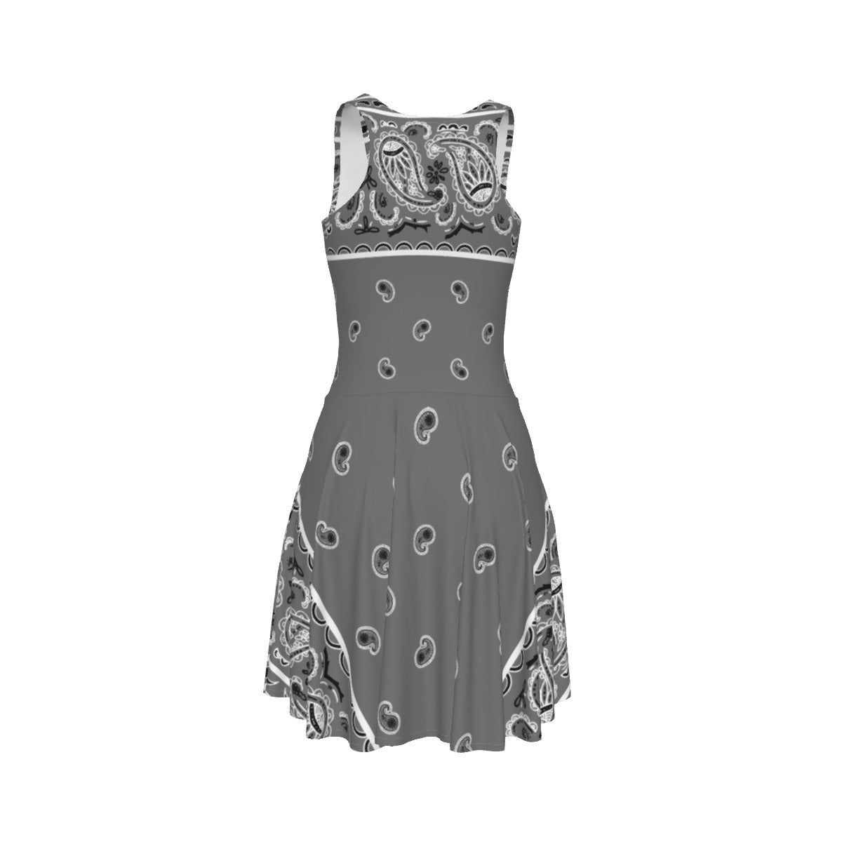 Sleeveless Bandana Dress - Gray