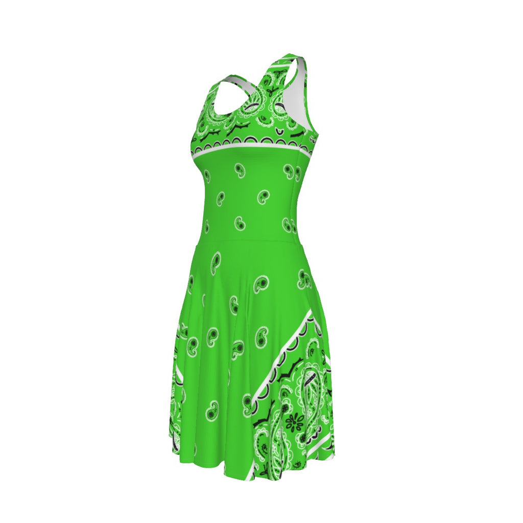 Sleeveless Bandana Dress - Bright Green