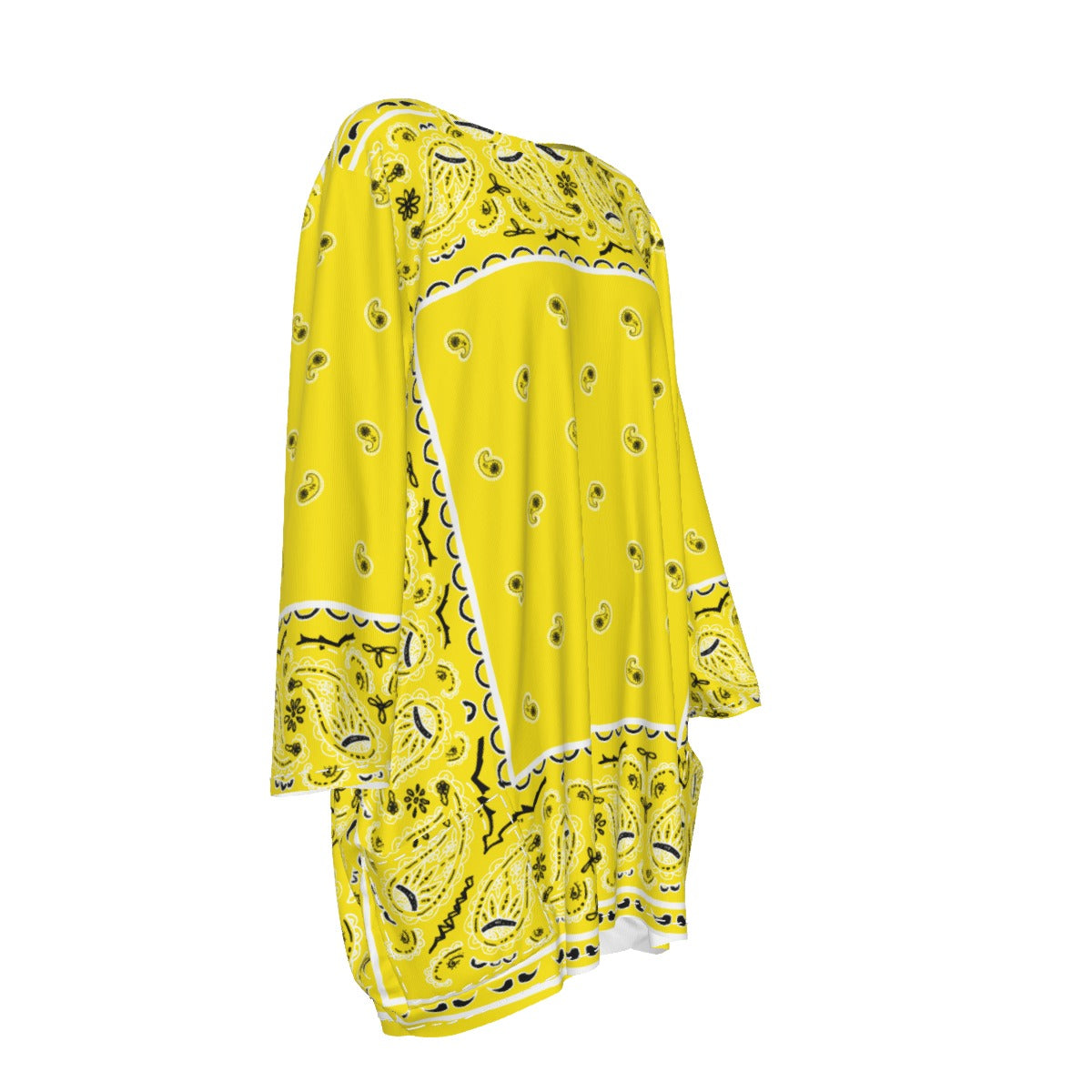 Crew Neck Dress Loose Fit - Yellow