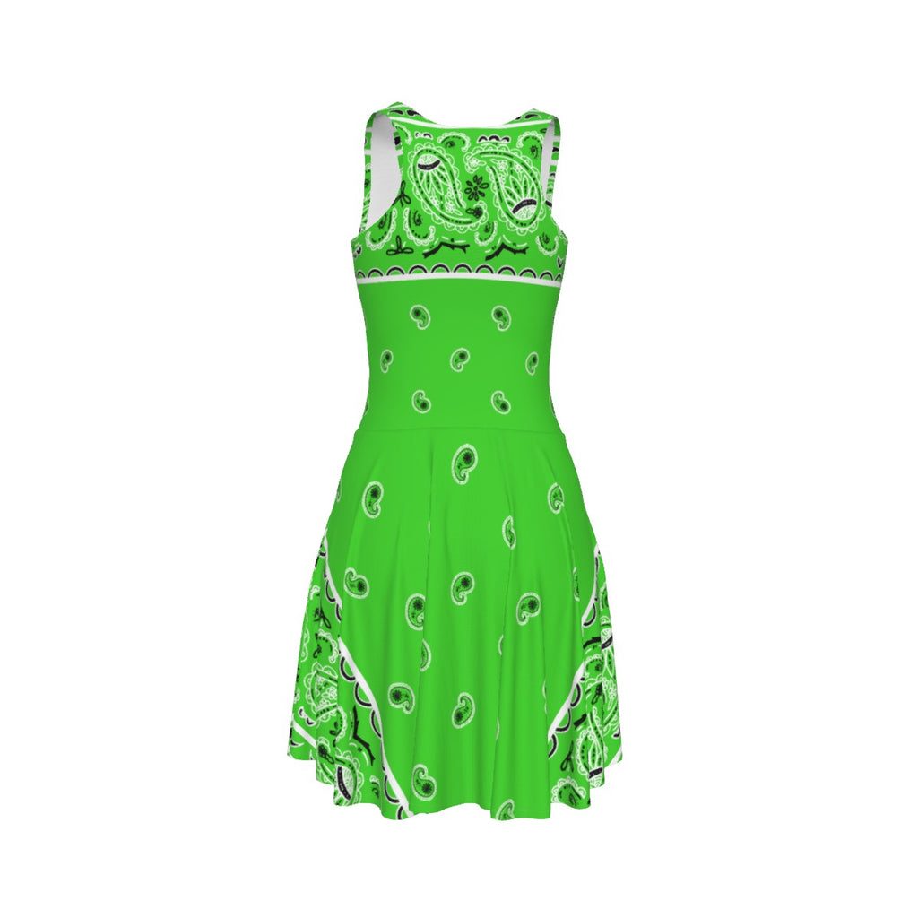 Sleeveless Bandana Dress - Bright Green