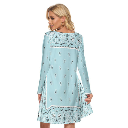 Crew Neck Dress - Baby Blue