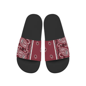 Women's Classic Maroon Bandana Slides