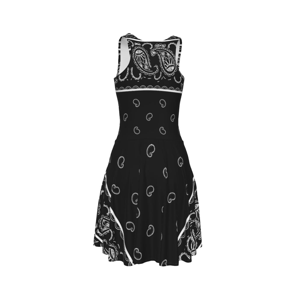 Sleeveless Bandana Dress - Black