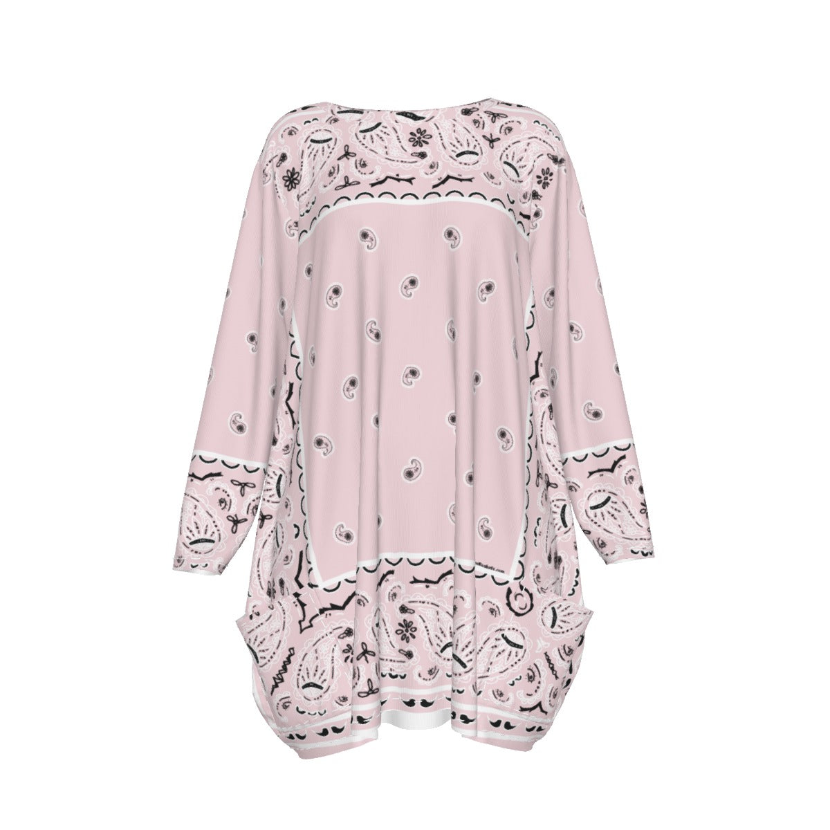 Crew Neck Dress Loose Fit - Lt Pink