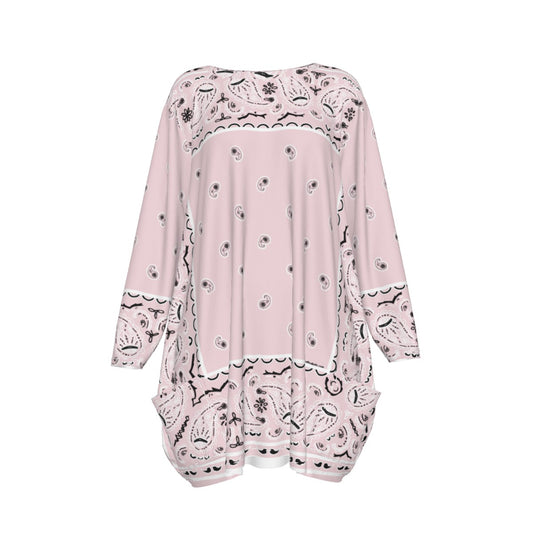 Crew Neck Dress Loose Fit - Lt Pink