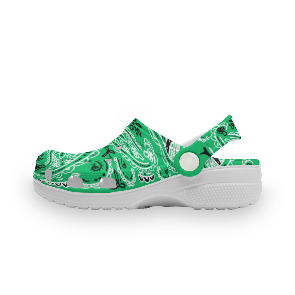 Kid's Green Unisex OG Bandana Clogs