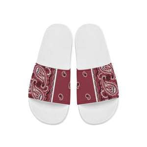 Men's Classic Maroon Bandana Slides