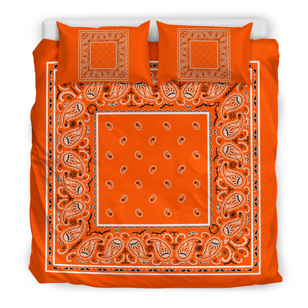 Duvet Cover Set - Perfect Orange Bandana