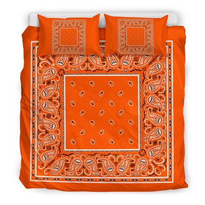 Duvet Cover Set - Perfect Orange Bandana