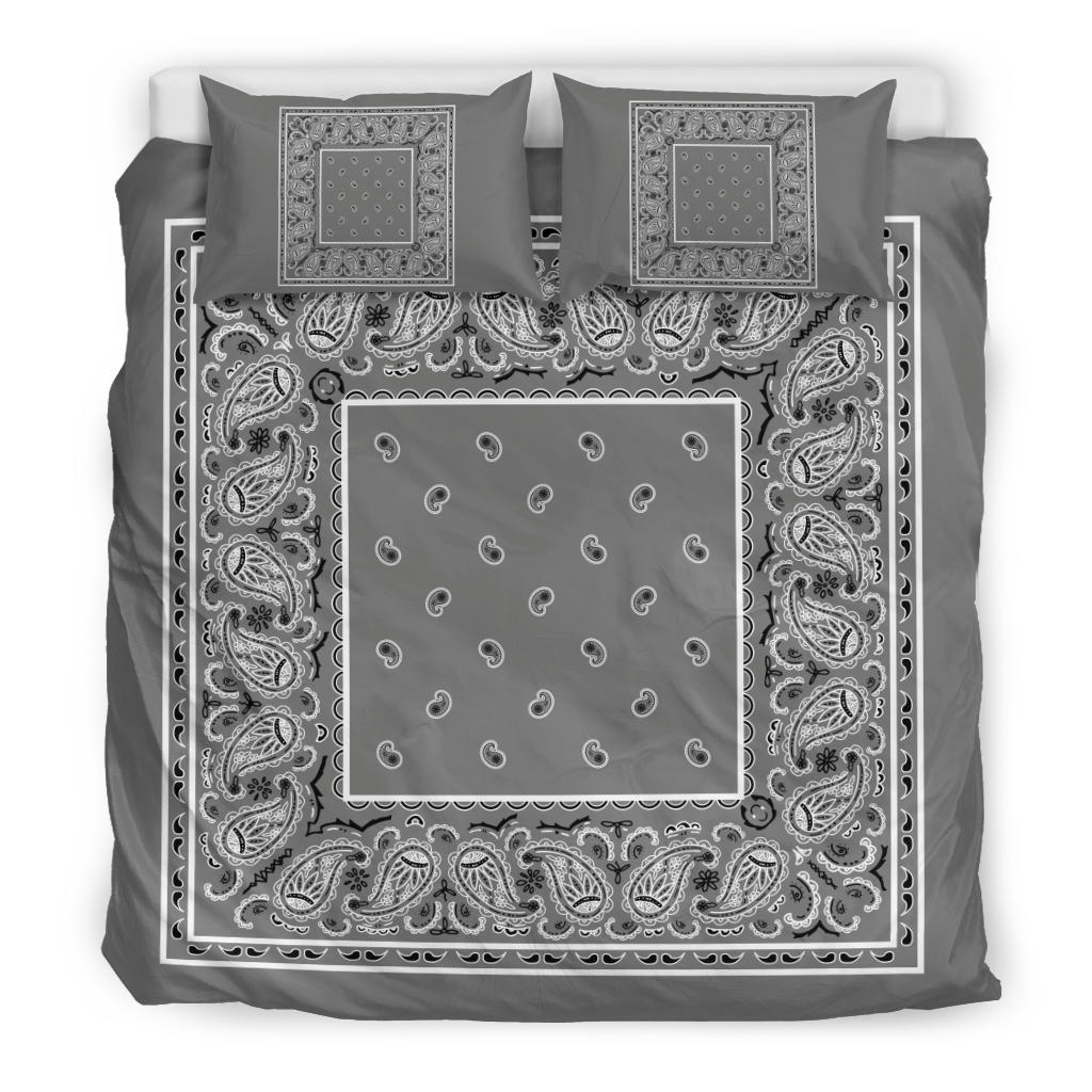 Duver Cover Set - Gray and Black Bandana