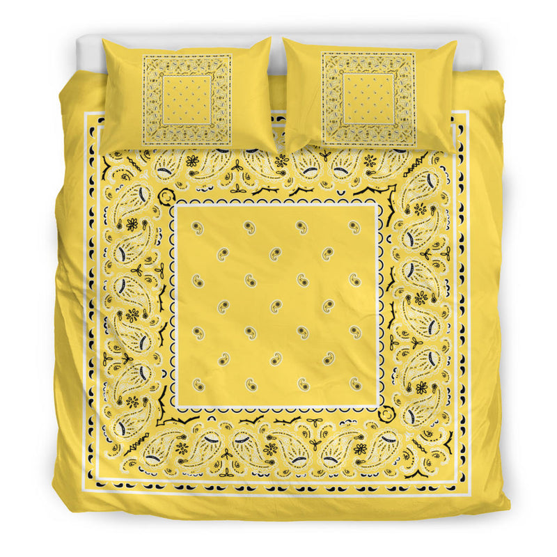 Duvet Cover Set - Traditional Yellow Bandana