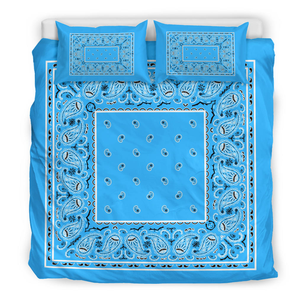 Duvet Set - Lt Blue Traditional Bandana W Shams