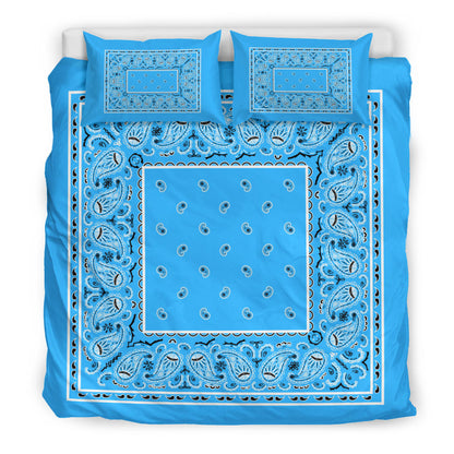 Duvet Set - Lt Blue Traditional Bandana W Shams