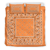 Duvet Set - Orange Traditional Bandana w Shams