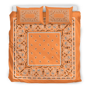 Duvet Set - Orange Traditional Bandana w Shams