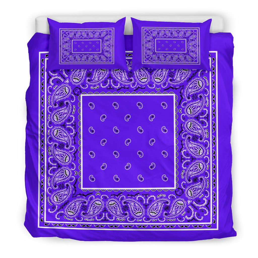 Duvet Set - Violet Traditional Bandana w Shams